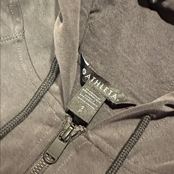 Athleta Charcoal Hooded Jacket - Picture 2 of 6